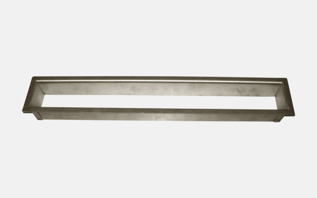 Rectangular stainless steel waste chute