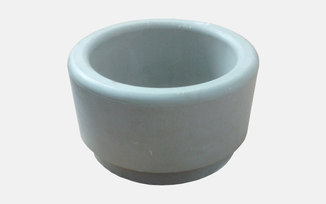 White rubber round waste chute